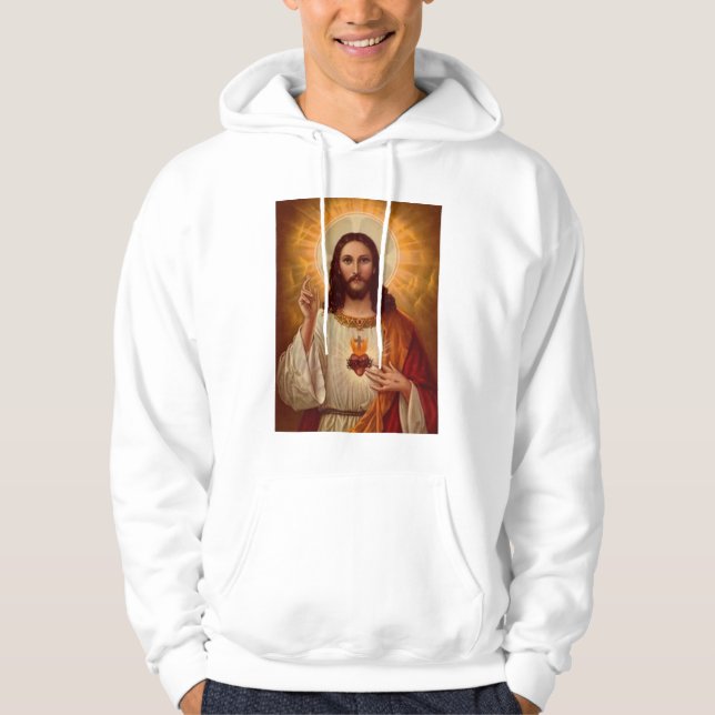 Heiliges Herz von Jesus Hoodie (Vorderseite)
