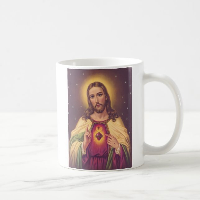 Heiliges Herz von Jesus Kaffeetasse (Rechts)