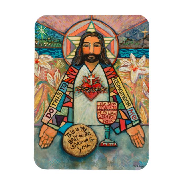 Heiliges Herz von Jesus Magnet (Vertikal)