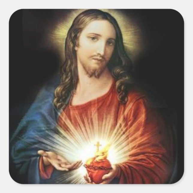 Heiliges Herz von Jesus Stickers (Vorderseite)