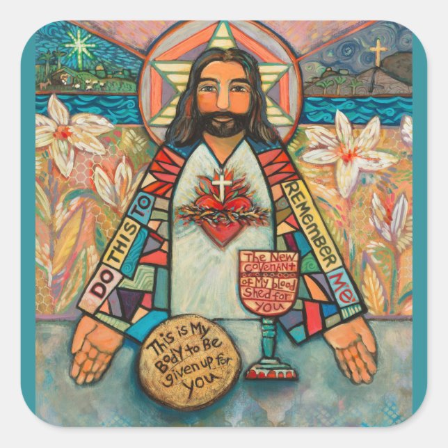 Heiliges Herz von Jesus Stickers (Vorderseite)