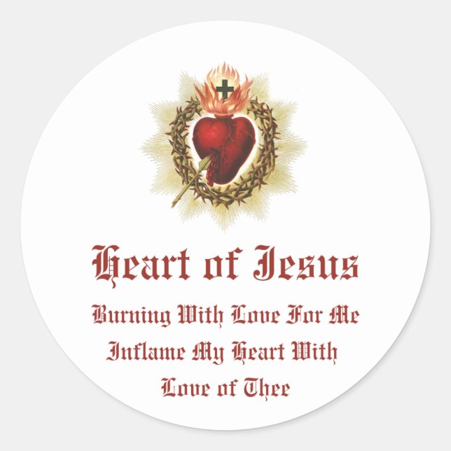 Heiliges Herz von Jesus Stickers (Vorderseite)