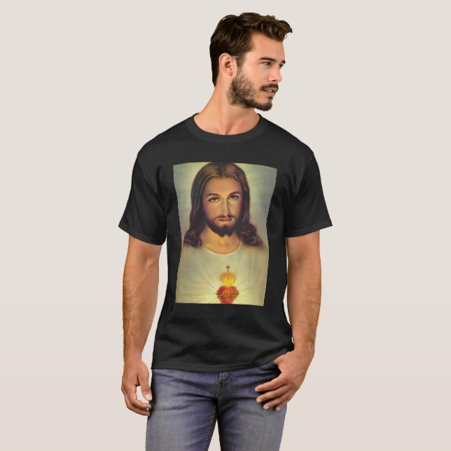 Heiliges Herz von Jesus T-Shirt (Vorne ganz)