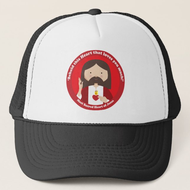Heiliges Herz von Jesus Truckerkappe (Vorderseite)