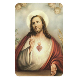 Heiliges Herz von Jesus w/cherubs Refrigerator/CAR Magnet