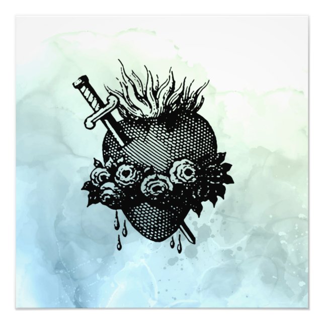 Heiliges Herz von Maria Fotodruck (Vorne)