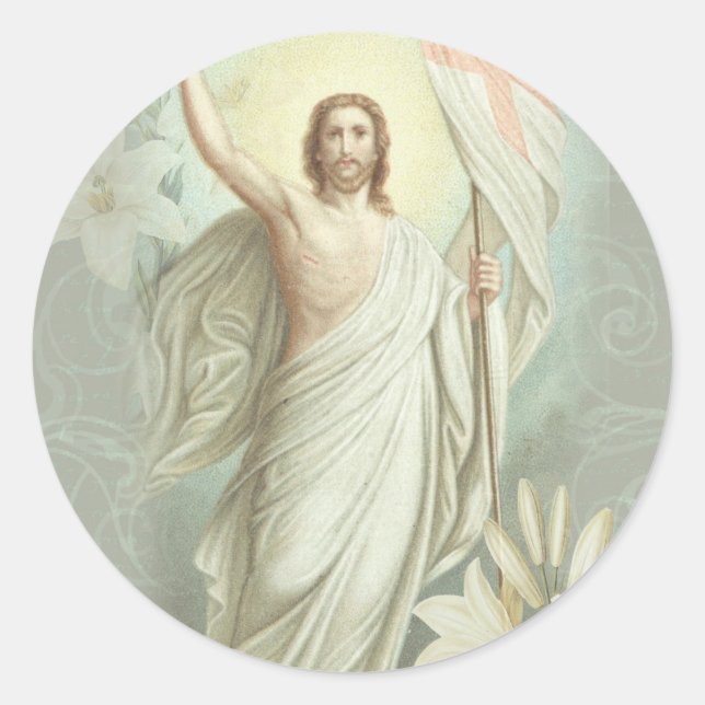 Heiliges katholisches Herz Jesu Runder Aufkleber (Vorderseite)