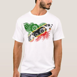 Heiliges Kitts Nevis kennzeichnen T-Shirt