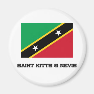 Heiliges Kitts u. Nevis kennzeichnen Magnet