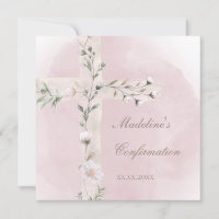 Heiliges Kreuz auf staubige rosa Aquarellfarbenbes