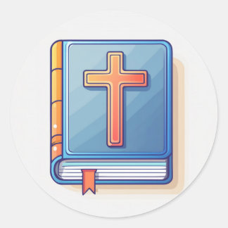 Heiliges Kreuz und Gebet Runder Aufkleber