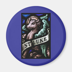 Heiliges Luke die Evangelist-Buntglas-Kunst Magnet