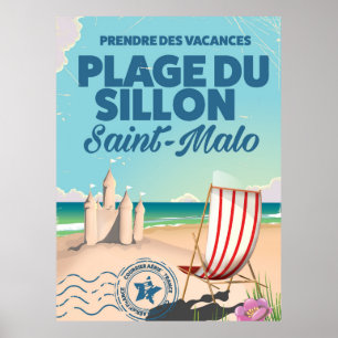 Heiliges-Malo, Frankreich-Reiseplakat Poster