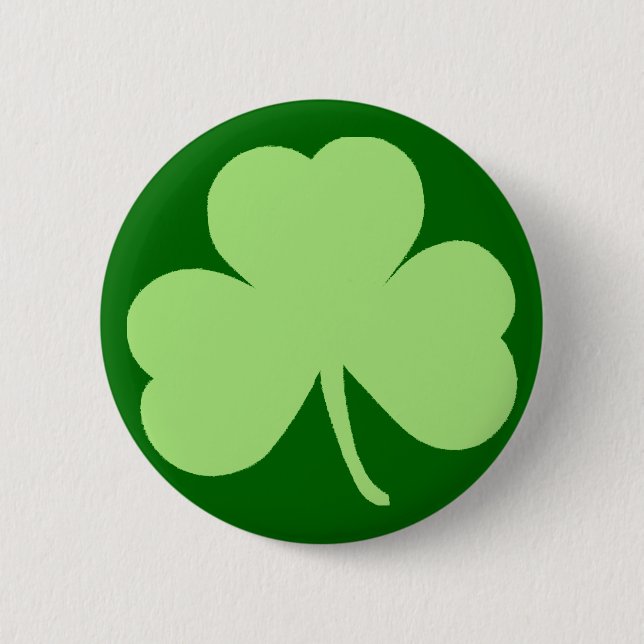 Heiliges Pattys TagesKleeblatt Button (Vorderseite)