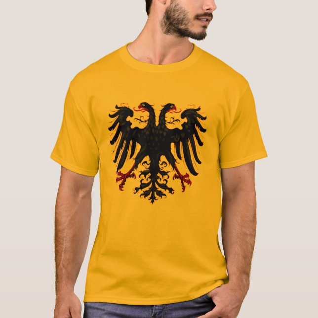 Heiliges Römisches Reich auf gelbem T - Shirt (Vorderseite)