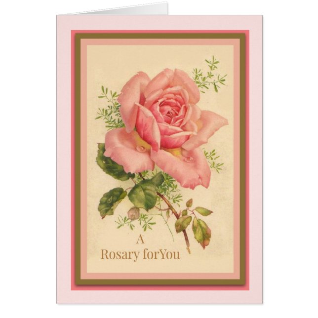 Heiliges Rosenbeet mit rosa Rosen Gebet (Vorne)