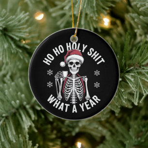 Heiliges Shirt Was ein Jahr Weihnachten Spaß Skele Keramik Ornament