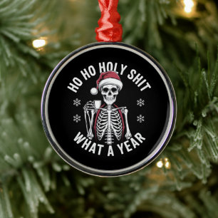 Heiliges Shirt Was ein Jahr Weihnachten Spaß Skele Ornament Aus Metall