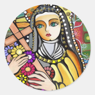Heiliges Teresa von Jesus Runder Aufkleber