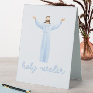 Heiliges Wasser Blaues Christentum Jesus Tischaufsteller