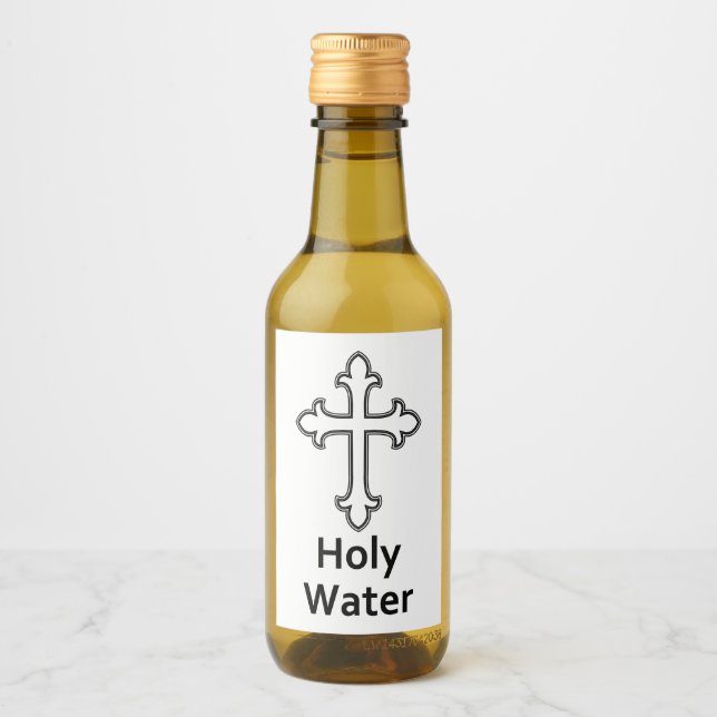 Heiliges Wasserkreuz Weinetikett (Vorderseite)