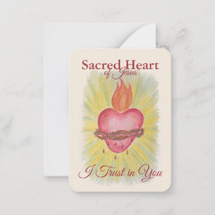 Heiligstes Herz Jesu Heilige Karte Ich vertraue