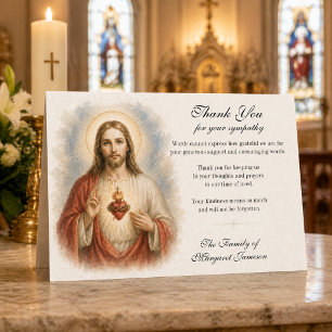 Heiligstes Herz Jesu Katholische Anteilnahme Dankeskarte