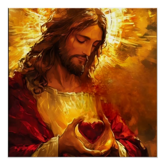 Heiligstes Herz Jesu Poster (Vorderseite)