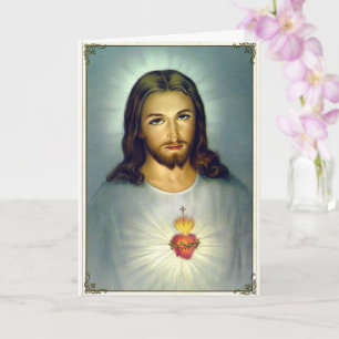 Heiligstes Herz Jesu traditionelle katholische Pos Karte