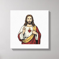 Heiligstes Herz Jesu Vintage-Stich Vektor Kunst_1