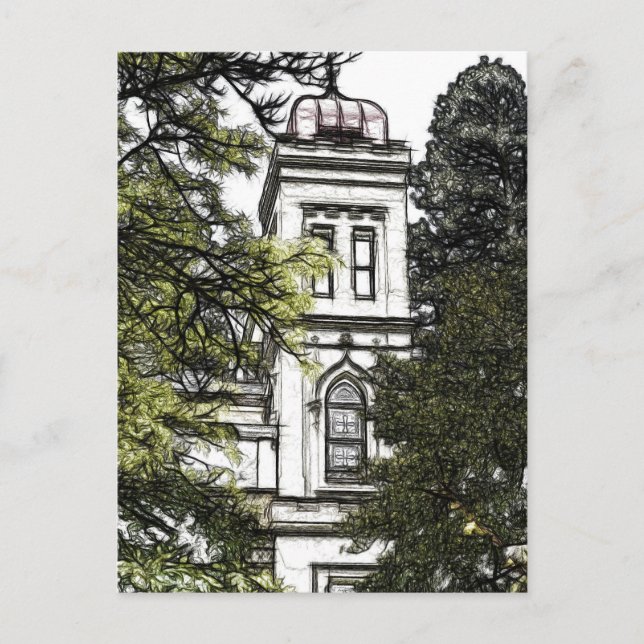 Heiligtum inmitten der Bäume Postkarte (Vorderseite)