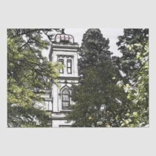 Heiligtum inmitten der Bäume Seidenpapier