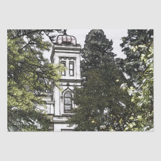 Heiligtum inmitten der Bäume Seidenpapier (Vorderseite)