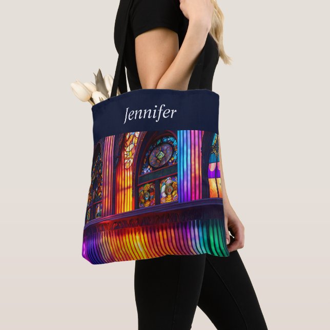 Heiligtum | Rainbow Church Art Art Tasche (Von Nahem)