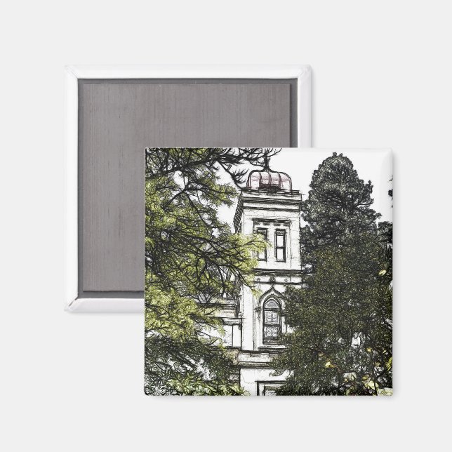 Heiligtum zwischen dem Baummagnet Magnet (Vorderseite/Rückseite)