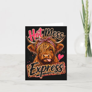 Heilloses Highland-Rind Lustig Niedlich Kaffeelieb Karte