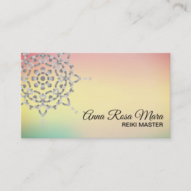 *~* Heilmassage Meditation Yoga Reiki Visitenkarte (Vorderseite)