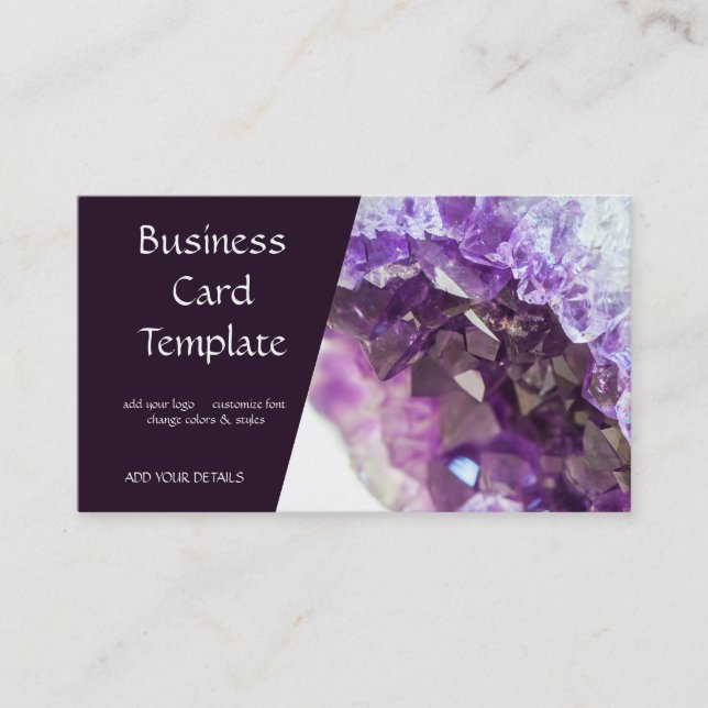 Heilsteine Amethyst-Visitenkarte Visitenkarte (Vorderseite)