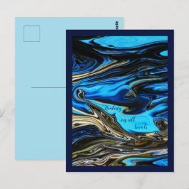 Heilung auf allen Ebenen Marmorpostkarte Postkarte