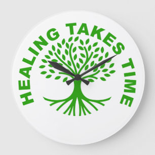 Heilung braucht Zeit Mental Health Awareness Shirt Große Wanduhr