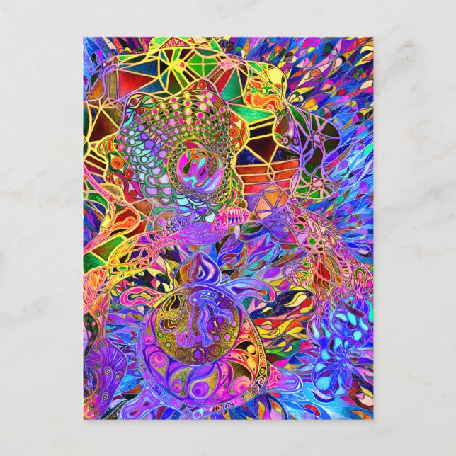 Heilung der Art Dreamtime Turtle Postkarte (Vorderseite)