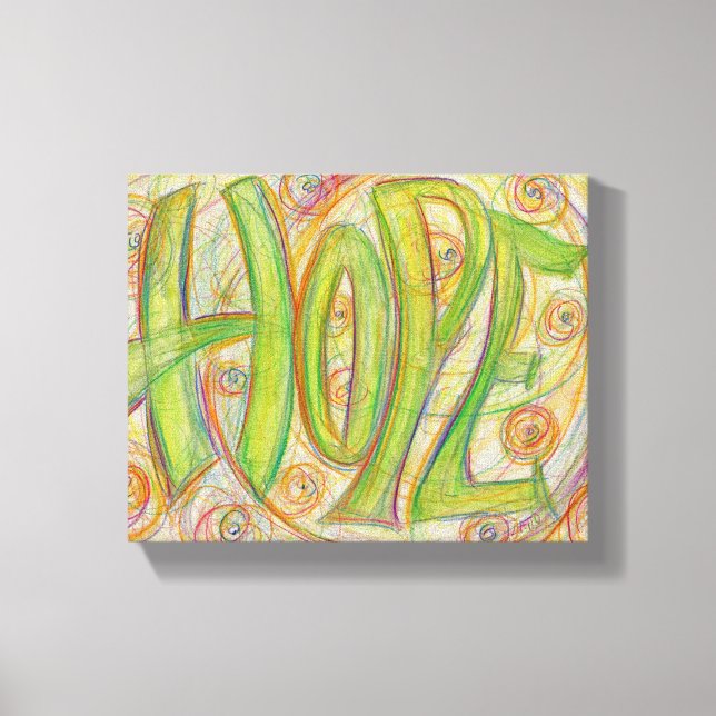 Heilung der Hoffnung Word Art Malerei Wrapped Canv Leinwanddruck (Vorderseite)