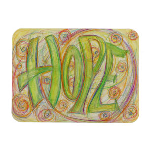 Heilung der Hoffnung Word Kunst Inspiration Kühlsc Magnet