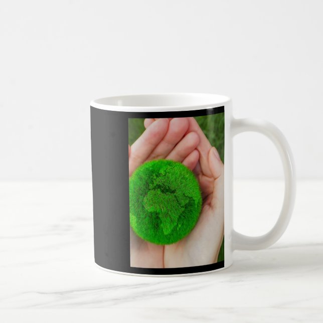 Heilung des Planeten. Aufkleber Kaffeetasse (Rechts)