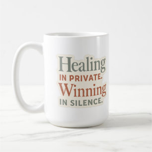 Heilung im privaten Gewinn in Stille Sticker Kaffeetasse