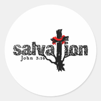Heilung John 3:16 Christlich Runder Aufkleber