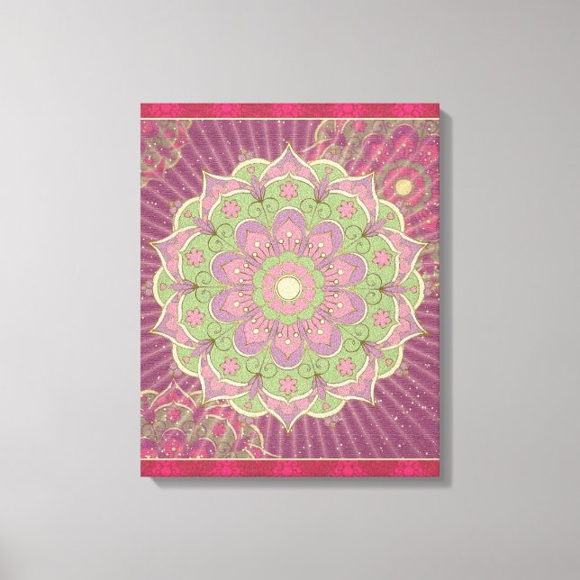 Heilung Mandala - Wrapped Canvas Leinwanddruck (Vorderseite)