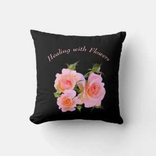 Heilung mit Blume Rose Design Kissen