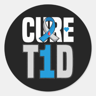 Heilung T1d - Heilung Typ 1 Diabetes - T1d Bewusst Runder Aufkleber