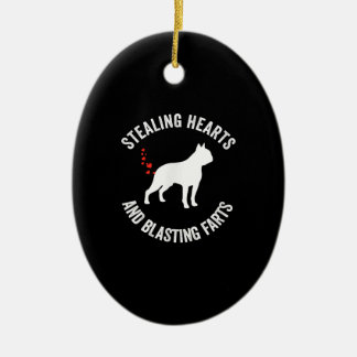 Heilung und Strahlen von Furzen Boston Terrier Keramik Ornament